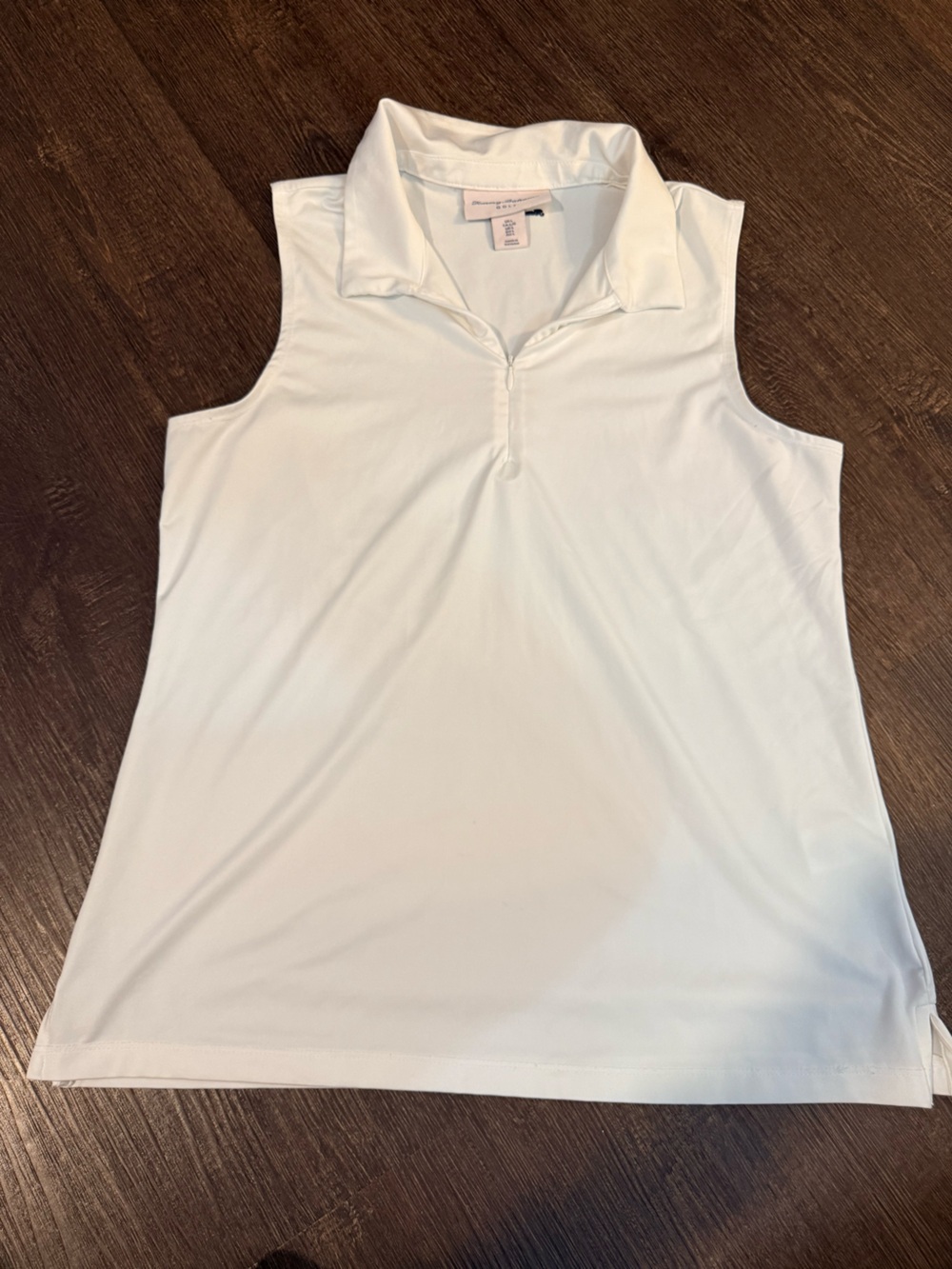 Tommy Bahama White Sleeveless Polo Golf Tank